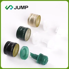 Bon kalite nwa vèt ropp aliminyòm bouchon ak pourer plastik